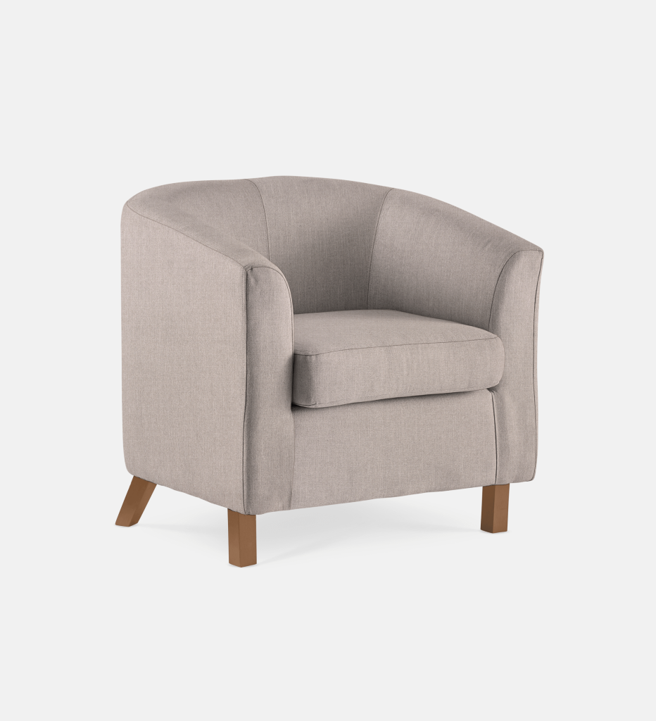 Debbie Tub Fully Upholstered 1 Seater Light Leg (35807)