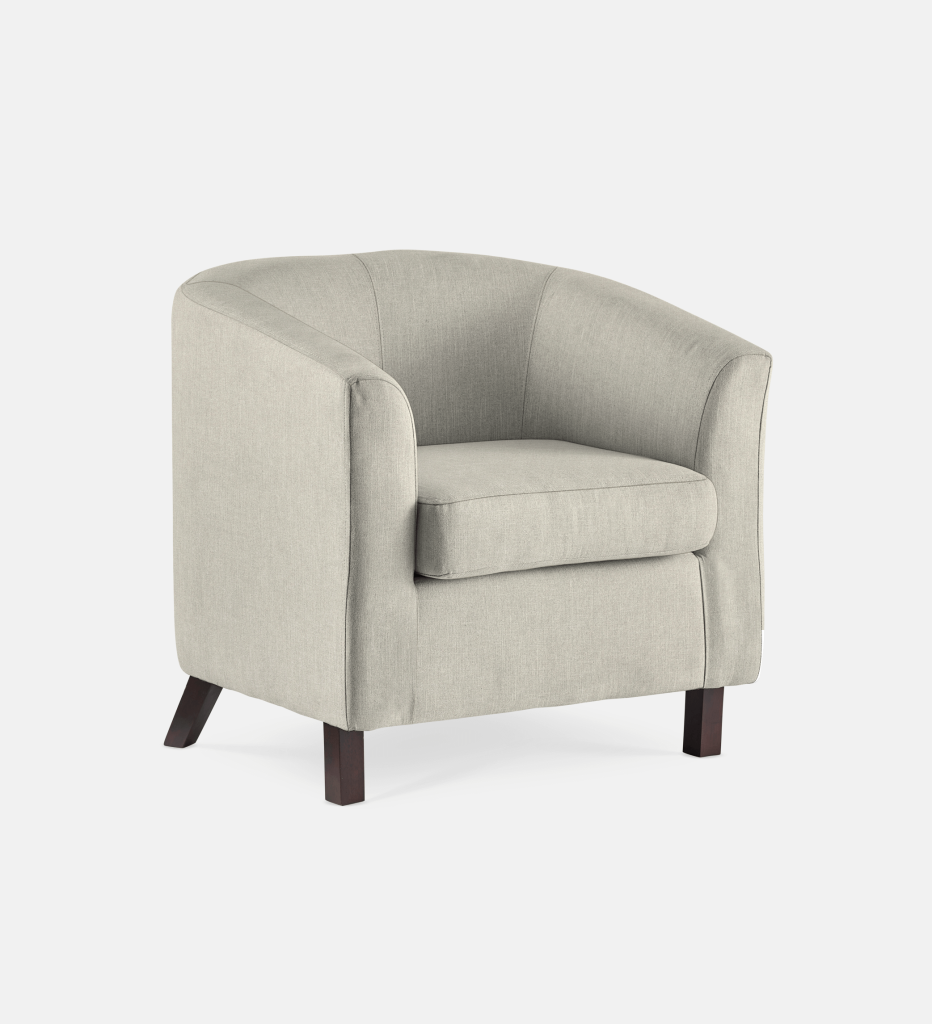Debbie Tub Fully Upholstered 1 Seater Dark Leg (34315)