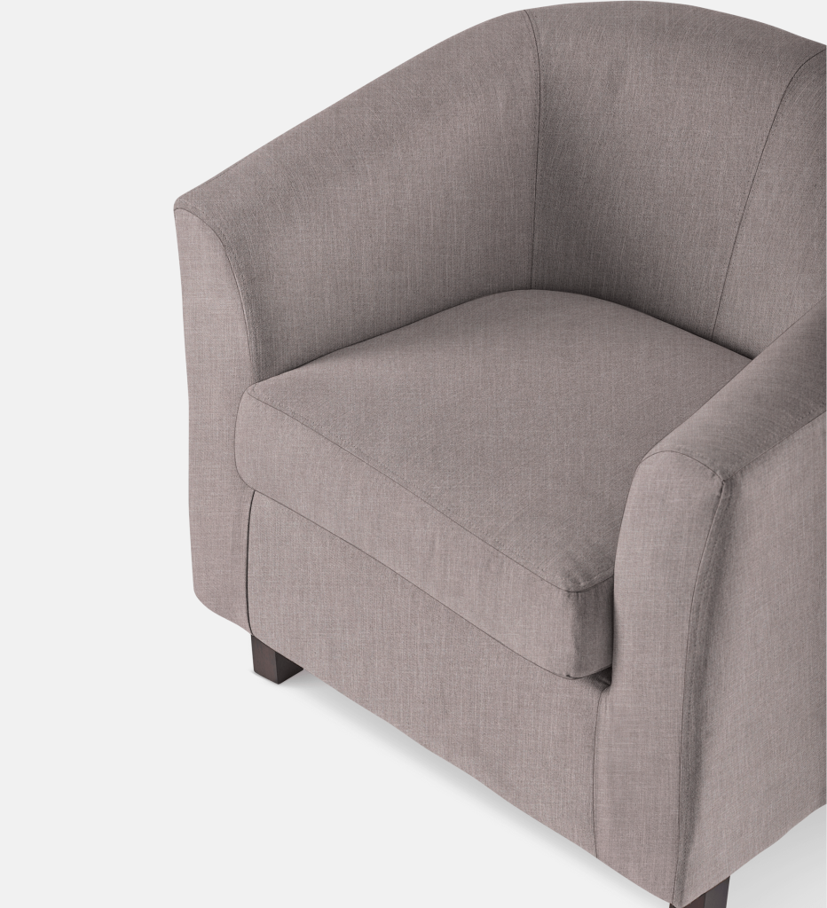 Debbie Tub Fully Upholstered 1 Seater Dark Leg (34342)