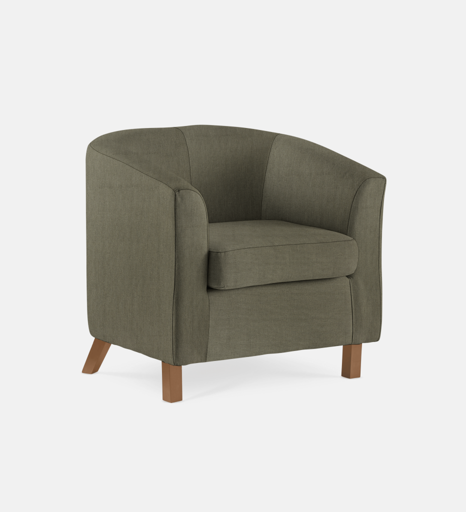 Debbie Tub Fully Upholstered 1 Seater Light Leg (35812)