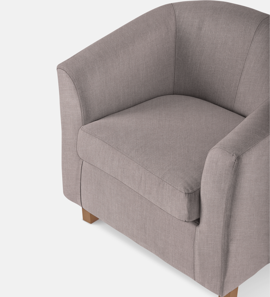 Debbie Tub Fully Upholstered 1 Seater Light Leg (35836)