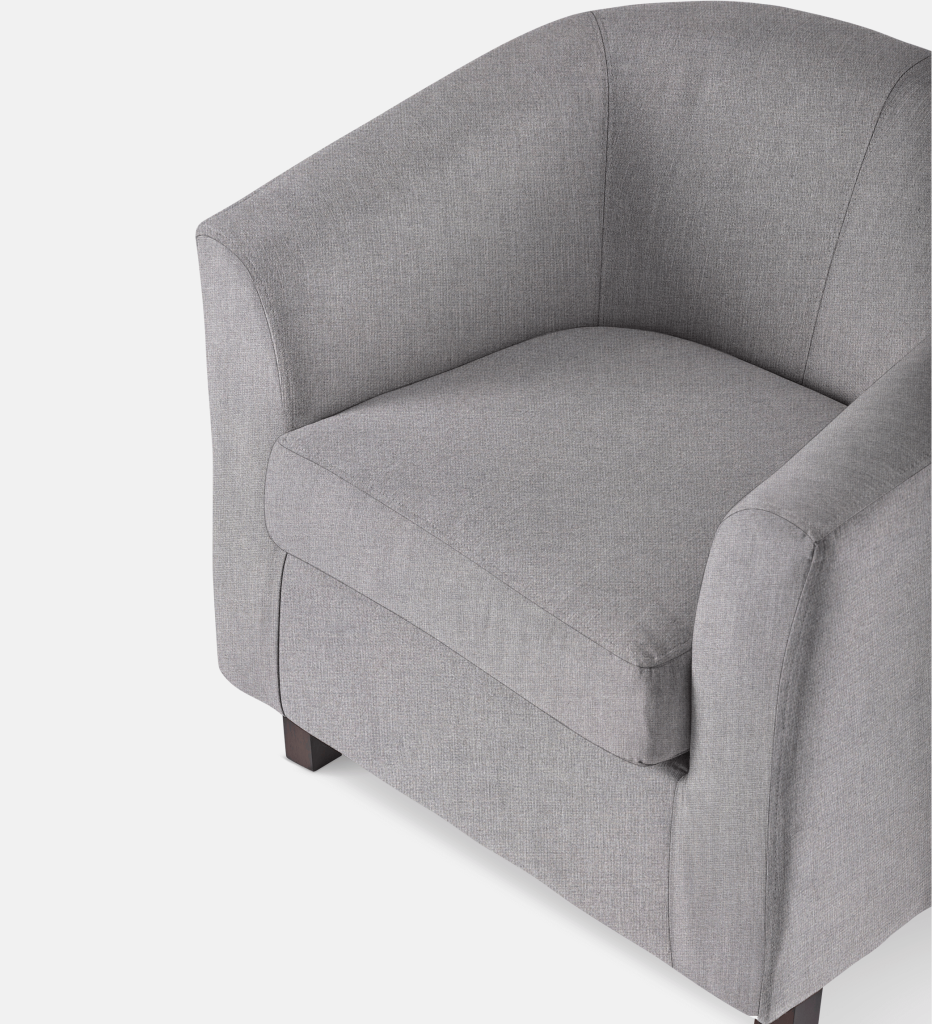 Debbie Tub Fully Upholstered 1 Seater Dark Leg (34373)