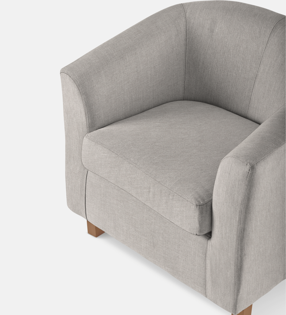 Debbie Tub Fully Upholstered 1 Seater Light Leg (35876)