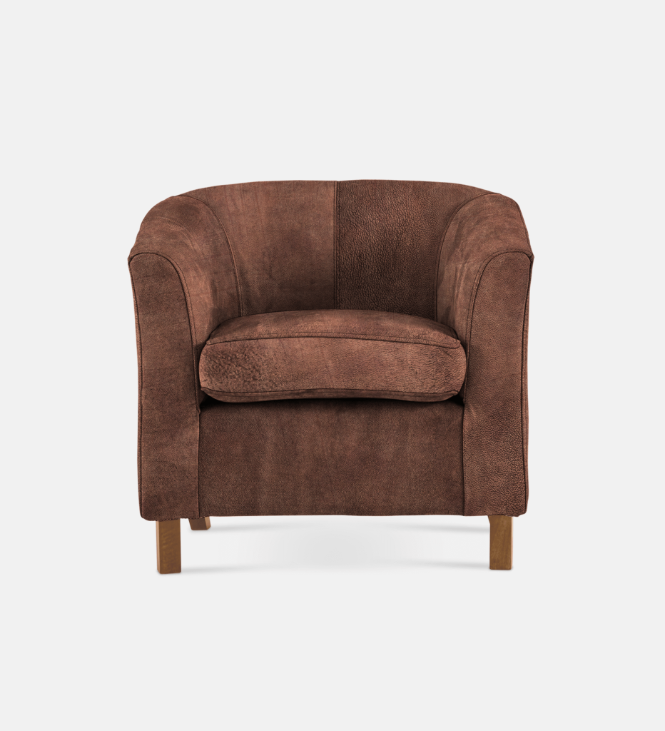 Debbie Tub Leather 1 Seater Light Leg (36043)