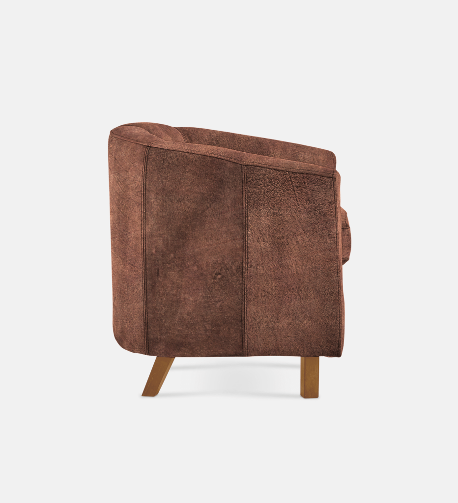 Debbie Tub Leather 1 Seater Light Leg (36045)