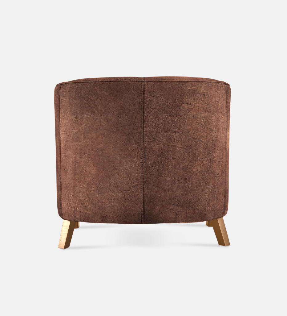 Debbie Tub Leather 1 Seater Light Leg (54089)