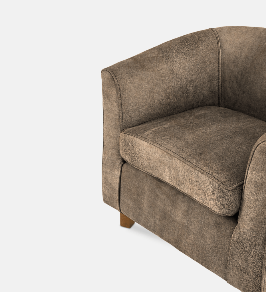 Debbie Tub Leather 1 Seater Light Leg (36048)