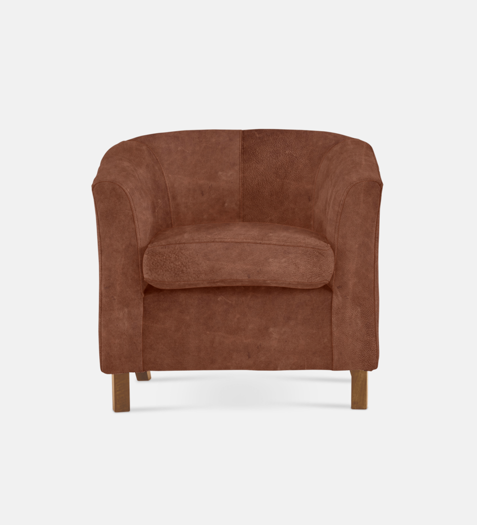 Debbie Tub Leather 1 Seater Light Leg (36055)