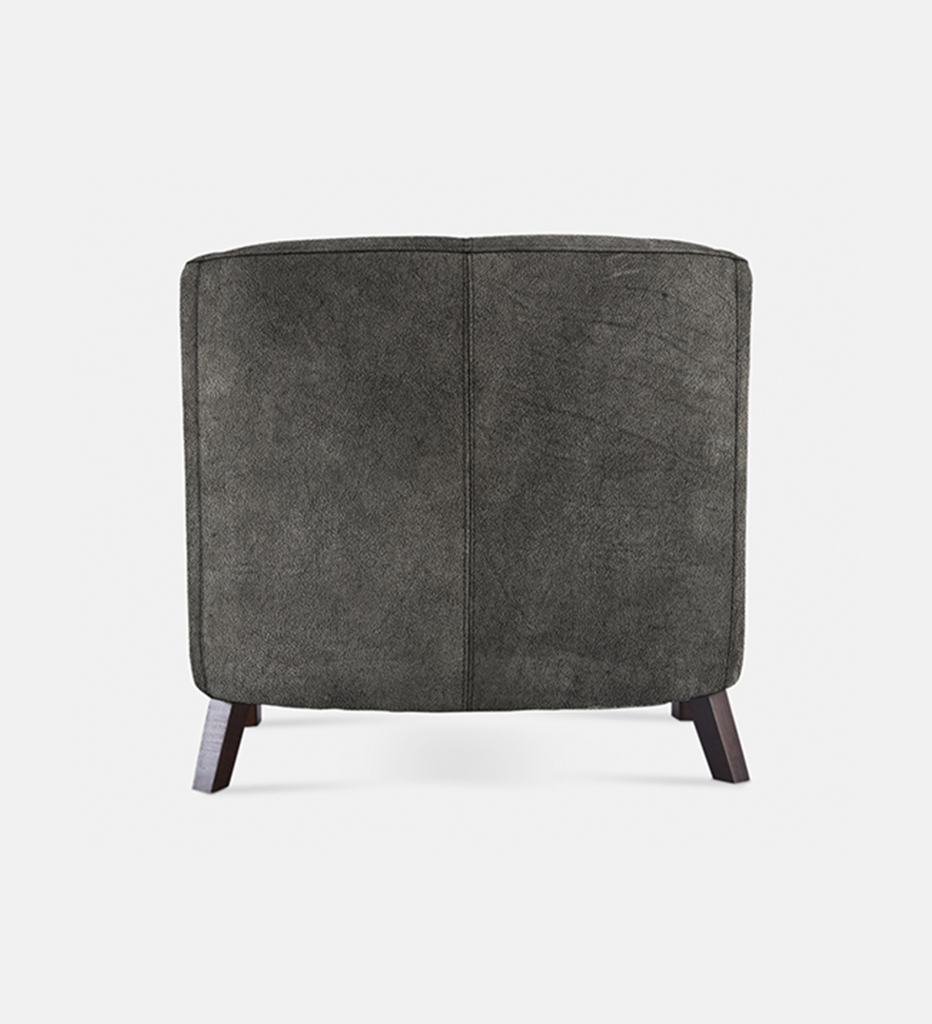 Debbie Tub Leather 1 Seater Dark Leg (40061)