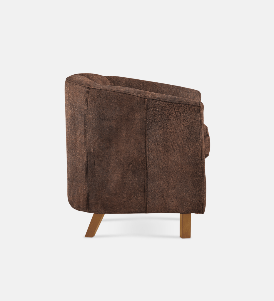 Debbie Tub Leather 1 Seater Light Leg (36069)