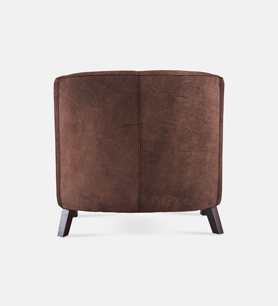 Debbie Tub Leather 1 Seater Dark Leg (40081)