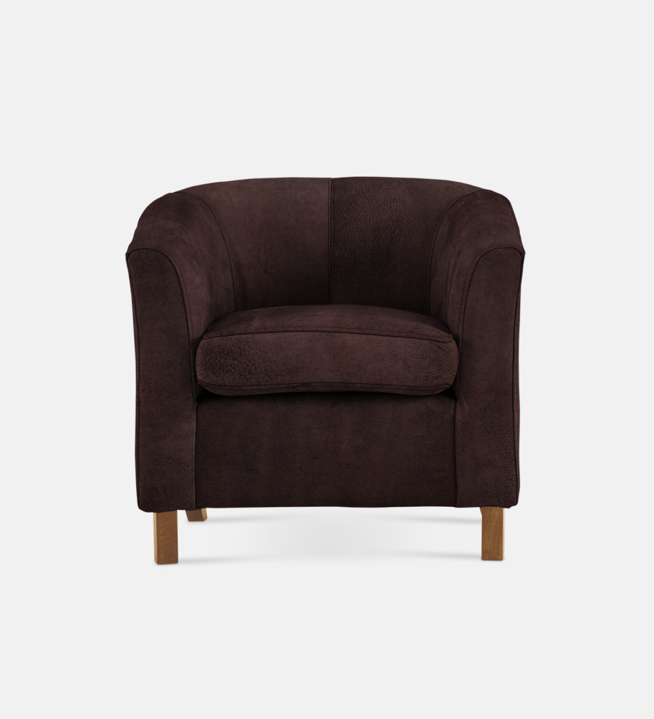 Debbie Tub Leather 1 Seater Light Leg (58892)