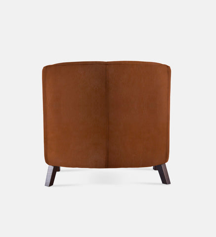 Debbie Tub Leather 1 Seater Dark Leg (74746)