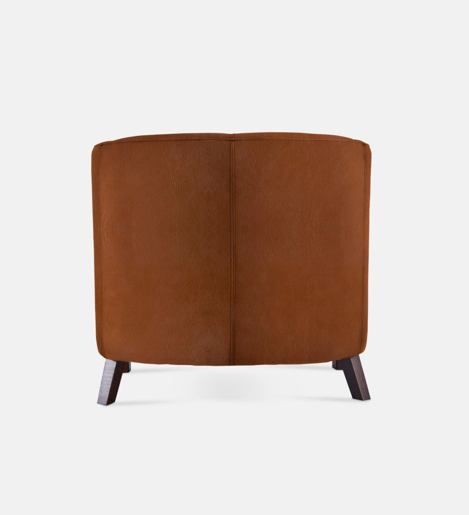 Debbie Tub Leather 1 Seater Dark Leg (74746)