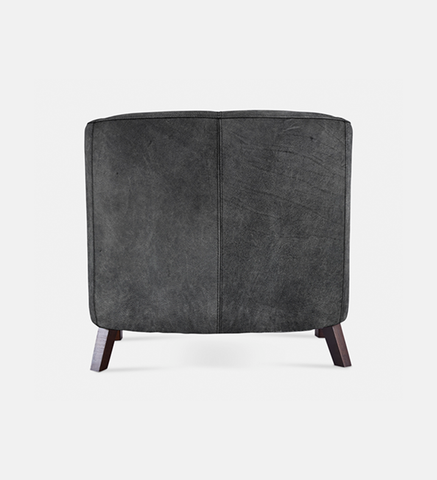 Debbie Tub Leather 1 Seater Dark Leg (40086)