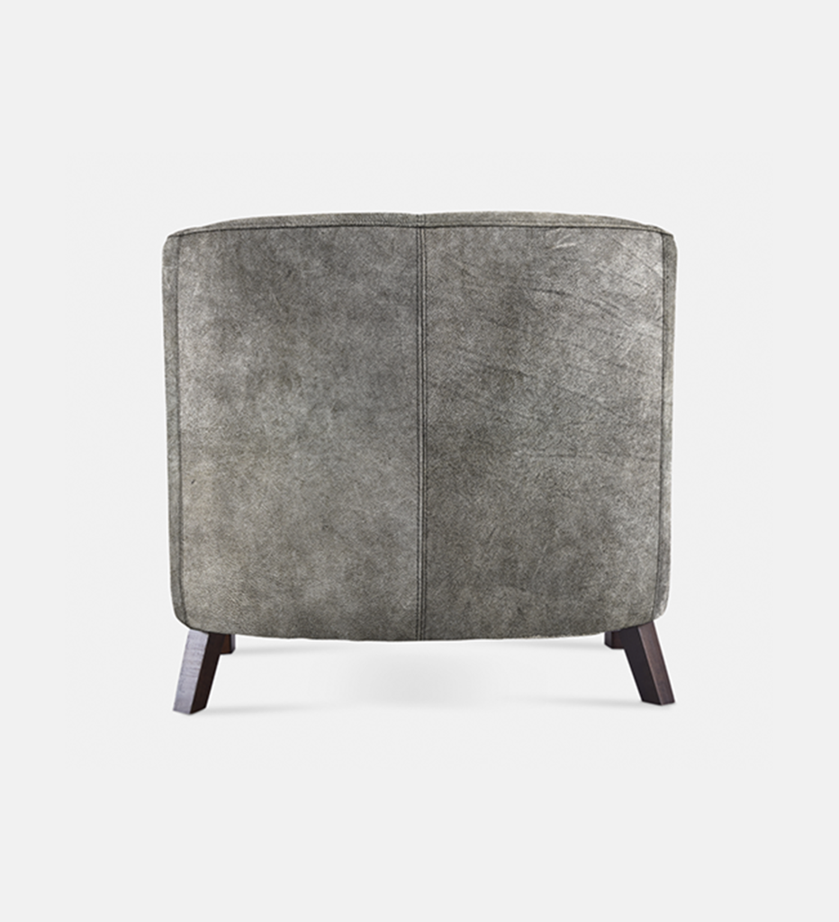 Debbie Tub Leather 1 Seater Dark Leg (40101)