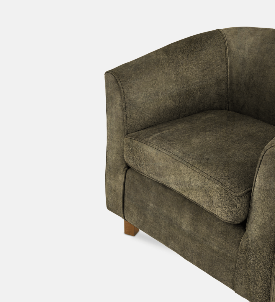 Debbie Tub Leather 1 Seater Light Leg (35885)