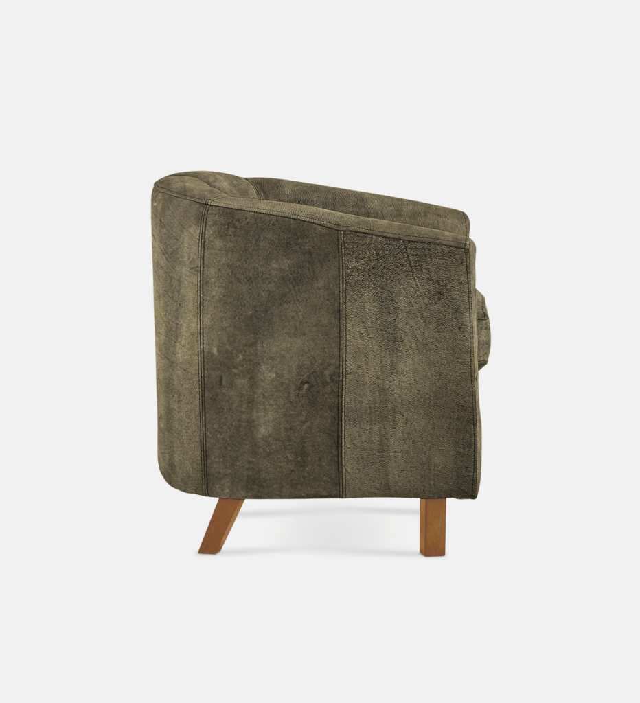 Debbie Tub Leather 1 Seater Light Leg (35964)