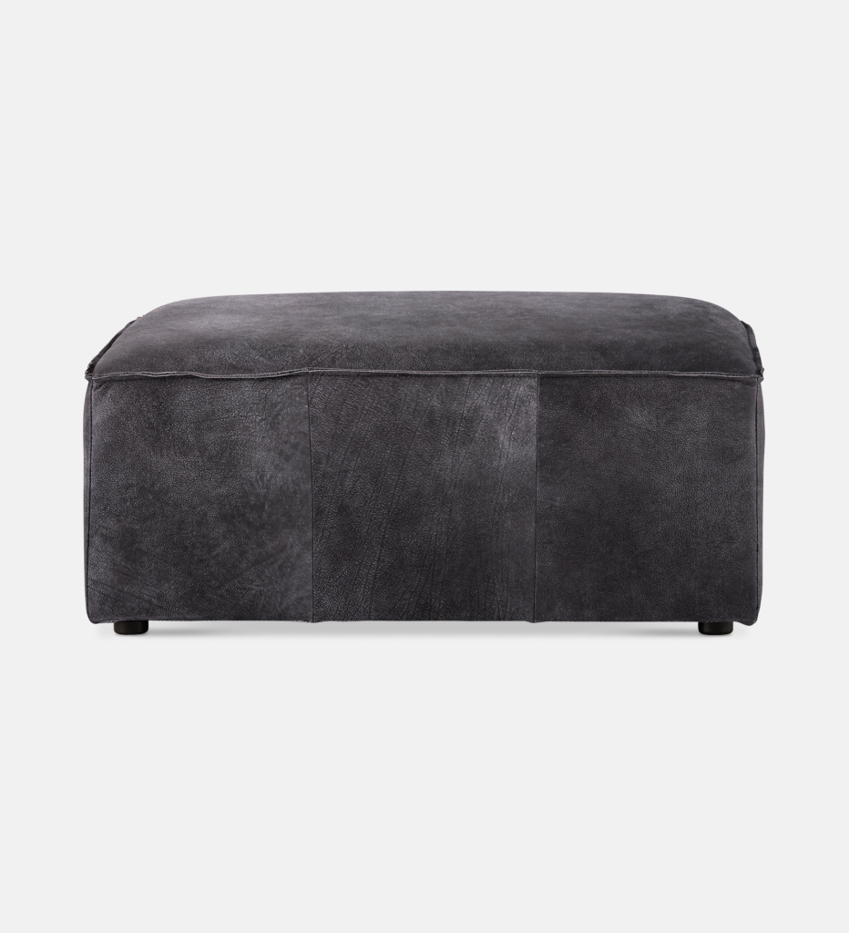 Congo Leather Ottoman