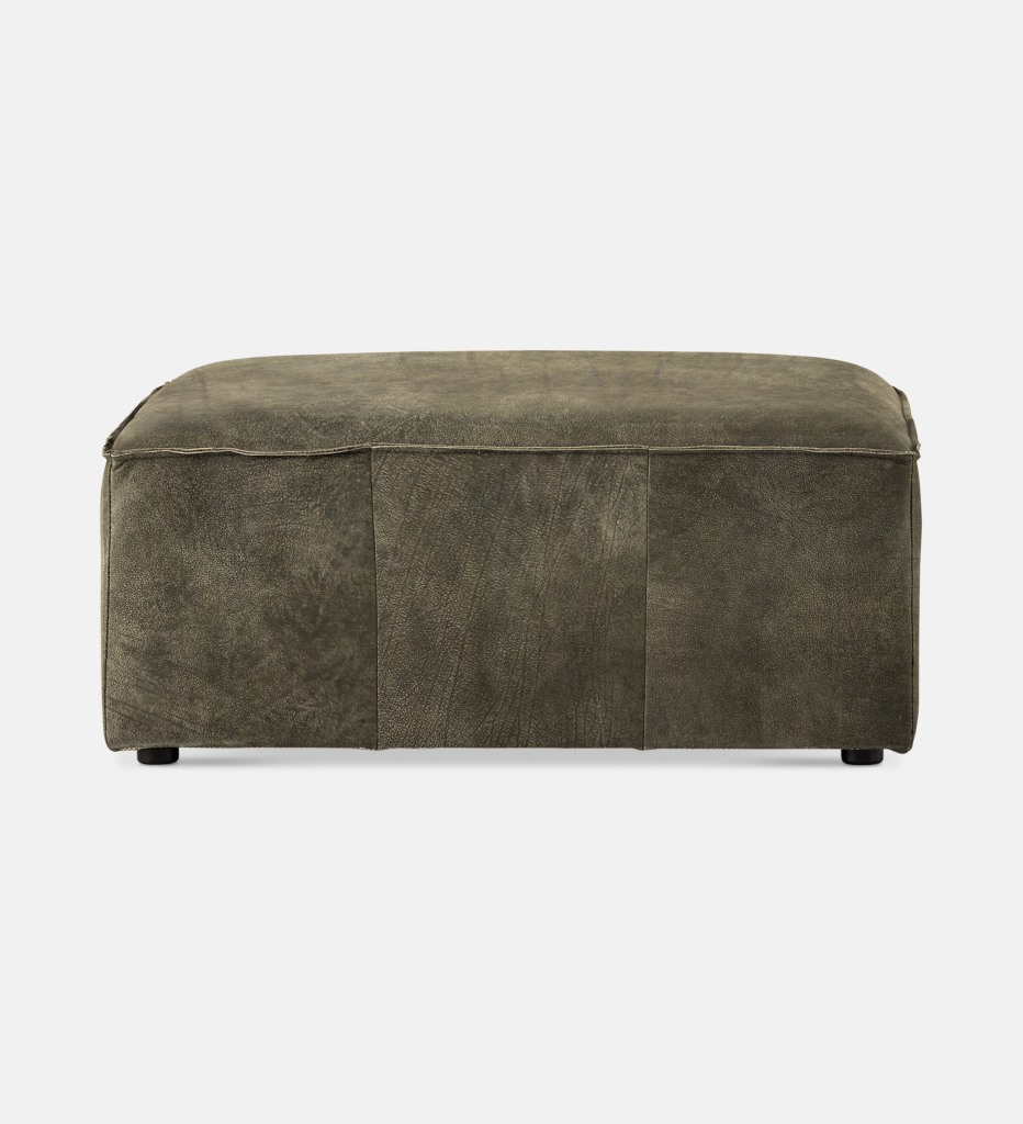 Congo Leather Ottoman