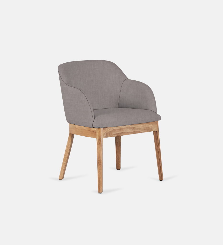 Kelly Fully Upholstered Carver Natural Leg (64615)