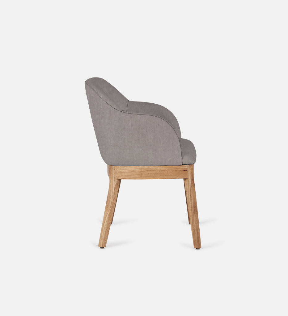 Kelly Fully Upholstered Carver Natural Leg (64616)