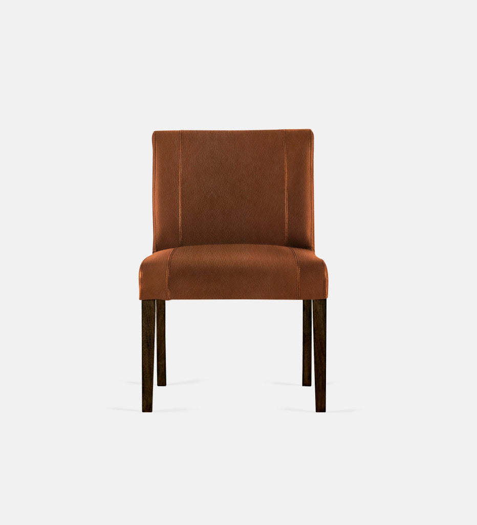 Bennet Leather Dining Chair Brown Leg (74269)