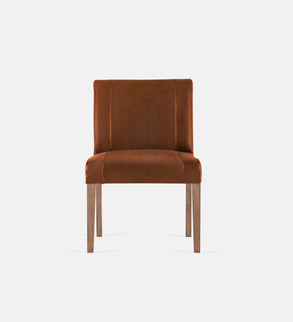 Bennet Leather Dining Chair Light Grey Leg (74274)
