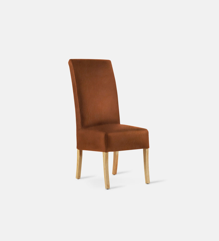 Kritsa Leather Dining Chair Natural Leg (74279)