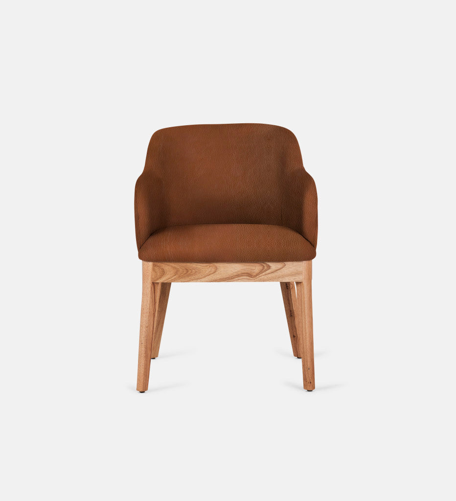 Kelly Leather Carver Chair Natural Leg (74083)