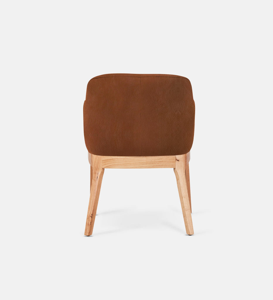 Kelly Leather Carver Chair Natural Leg (74086)