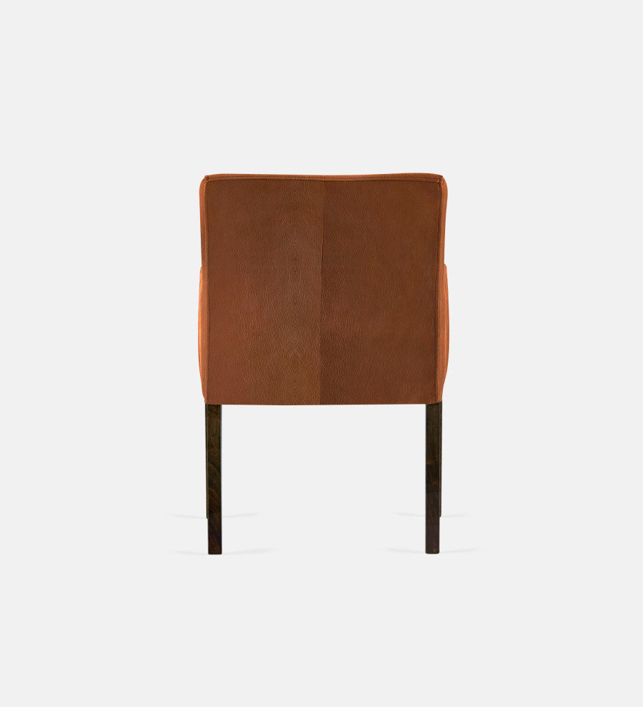 Bennet Leather Carver Chair Brown Leg (74095)