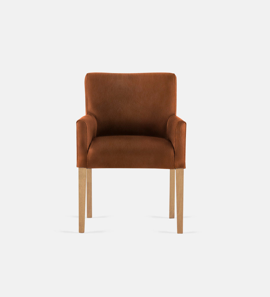 Bennet Leather Carver Chair Natural Leg (74097)