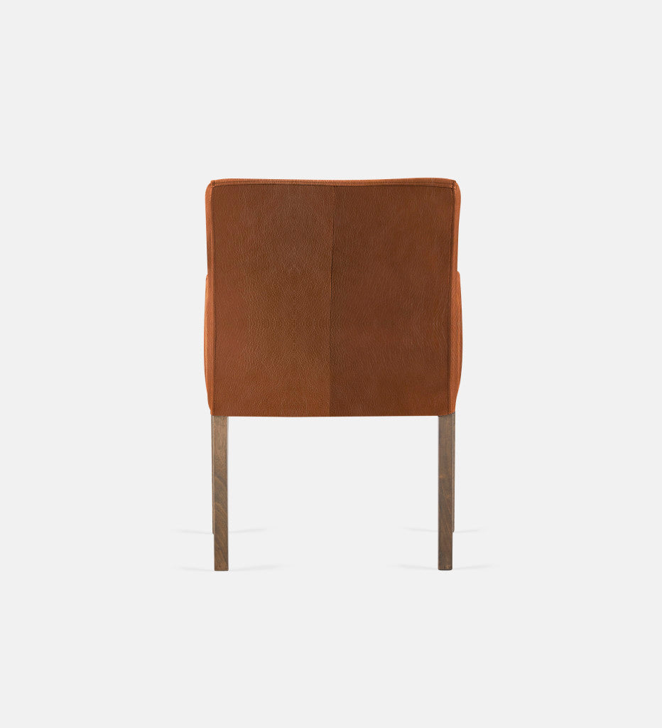 Bennet Leather Carver Chair Light Grey Leg (74292)