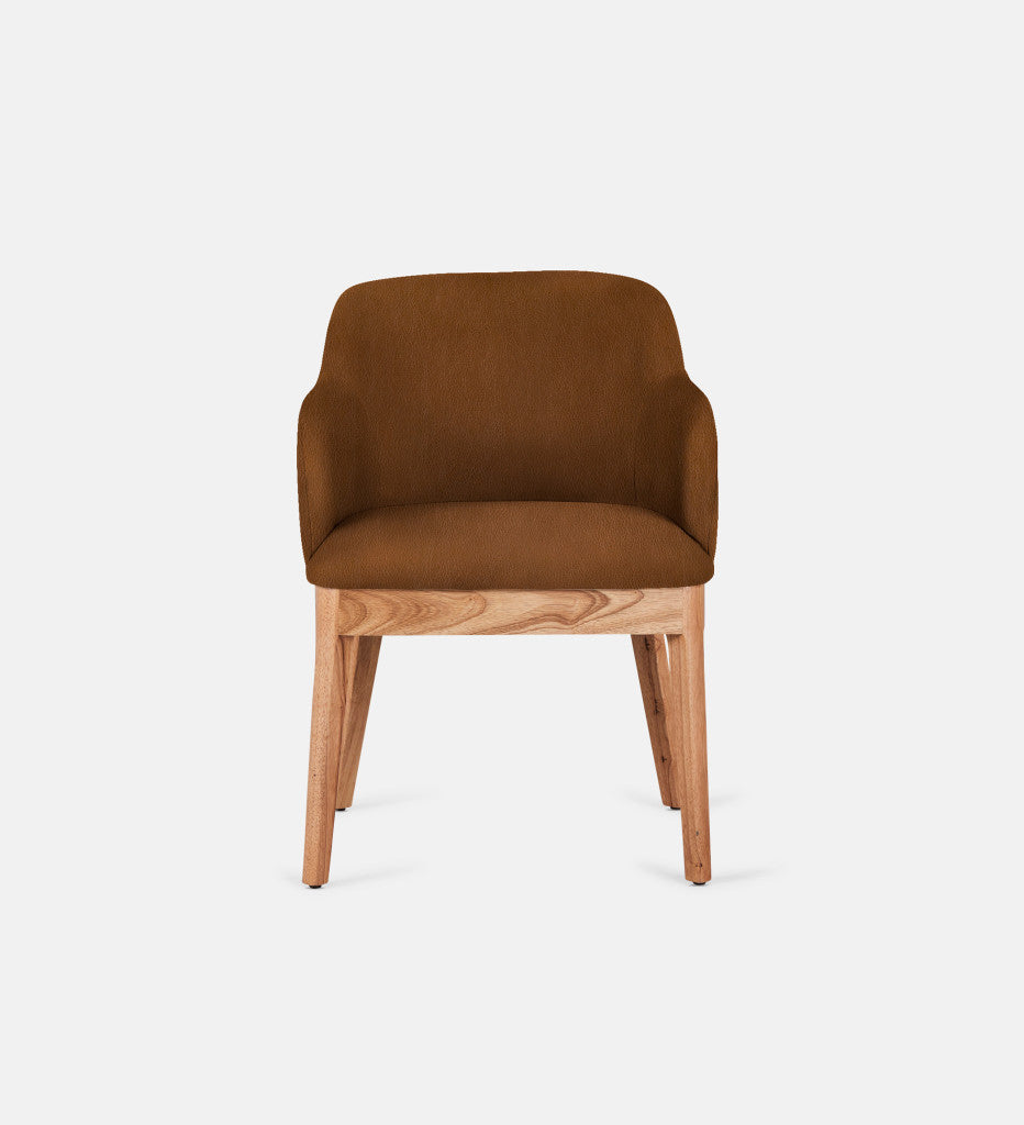 Kelly Leather Carver Chair Natural Leg (75164)
