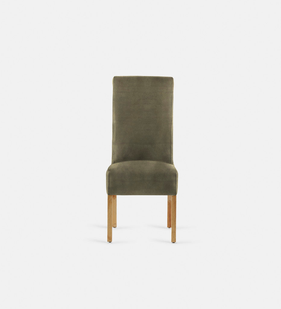 Kritsa Leather Dining Chair Natural Leg (73714)