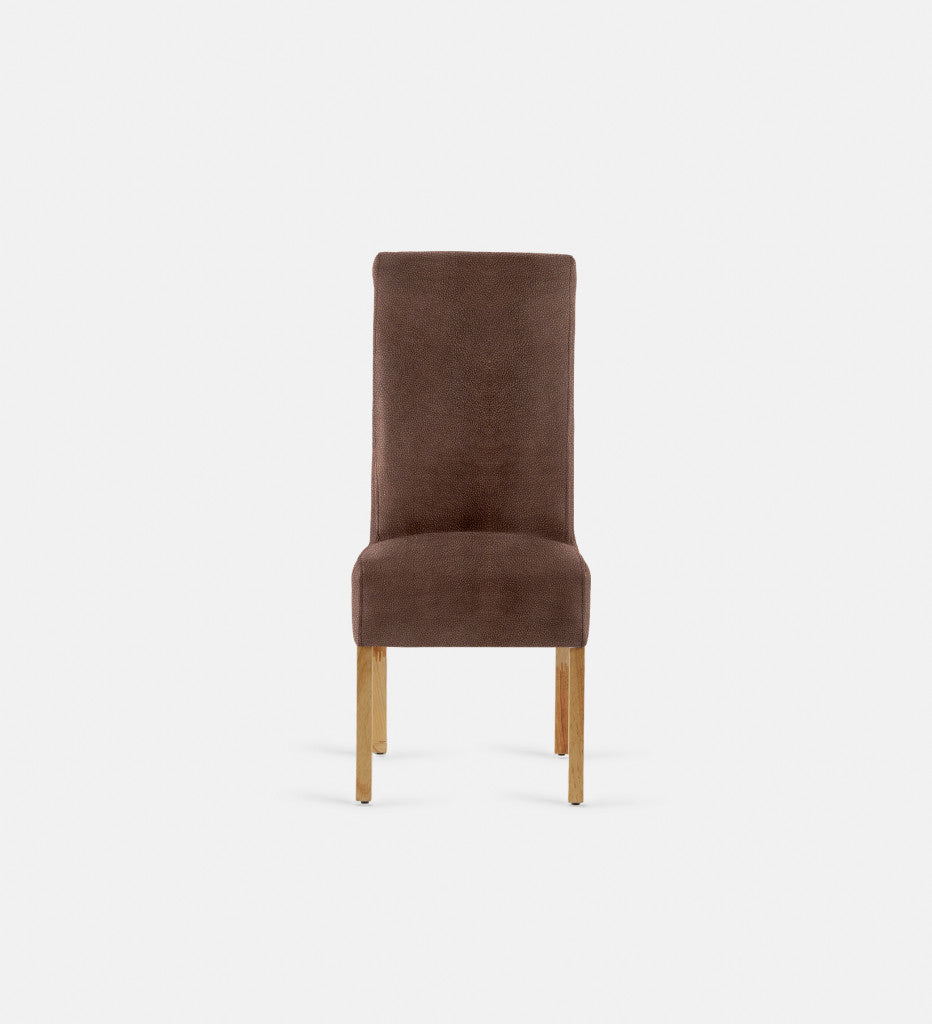 Kritsa Leather Dining Chair Natural Leg (73718)