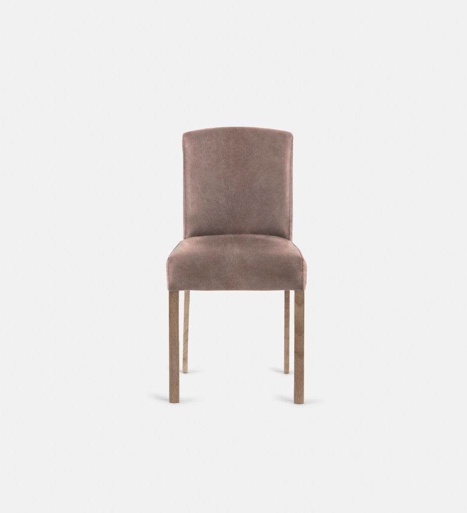 Samuel Leather Dining Chair Light Grey Leg (72372)