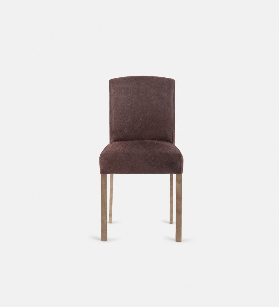 Samuel Leather Dining Chair Light Grey Leg (72422)