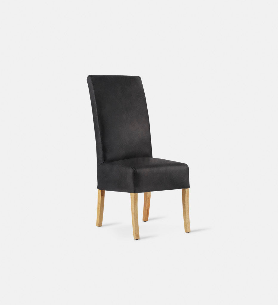 Kritsa Leather Dining Chair Natural Leg (73731)