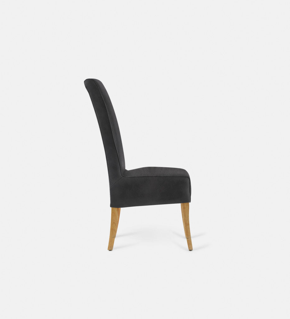Kritsa Leather Dining Chair Natural Leg (73732)