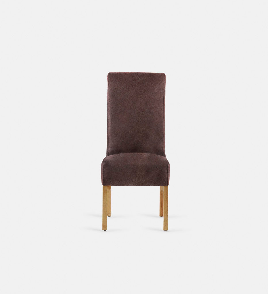 Kritsa Leather Dining Chair Natural Leg (73734)