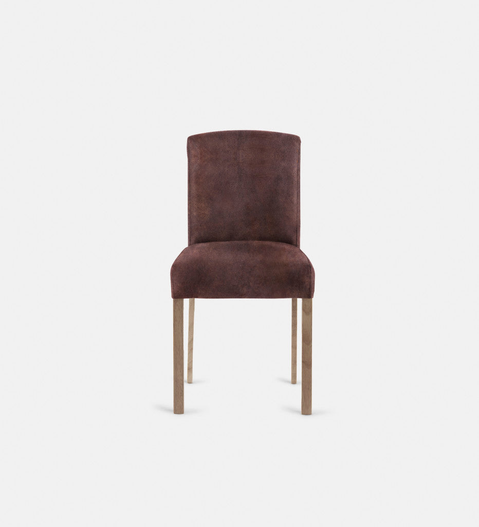Samuel Leather Dining Chair Light Grey Leg (72459)