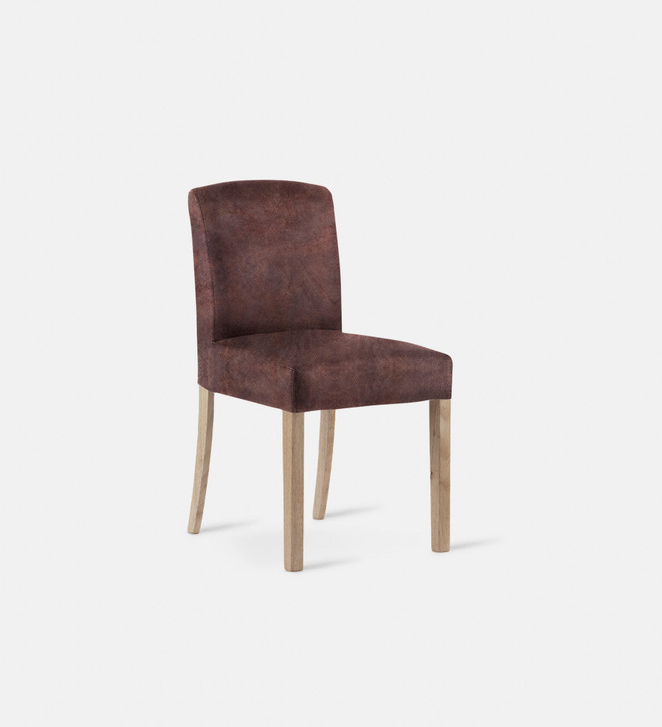Samuel Leather Dining Chair Light Grey Leg (72460)