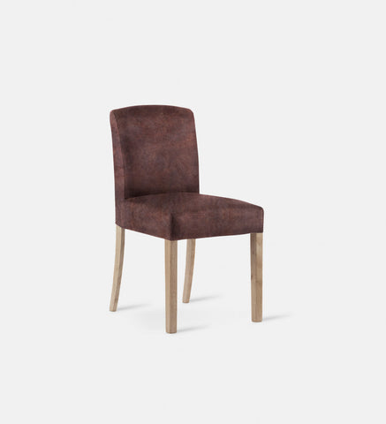 Samuel Leather Dining Chair Light Grey Leg (72460)