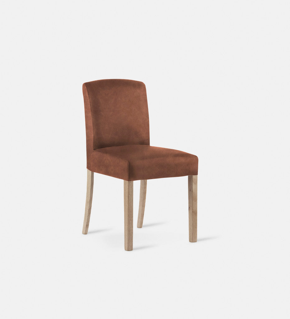 Samuel Leather Dining Chair Light Grey Leg (72485)