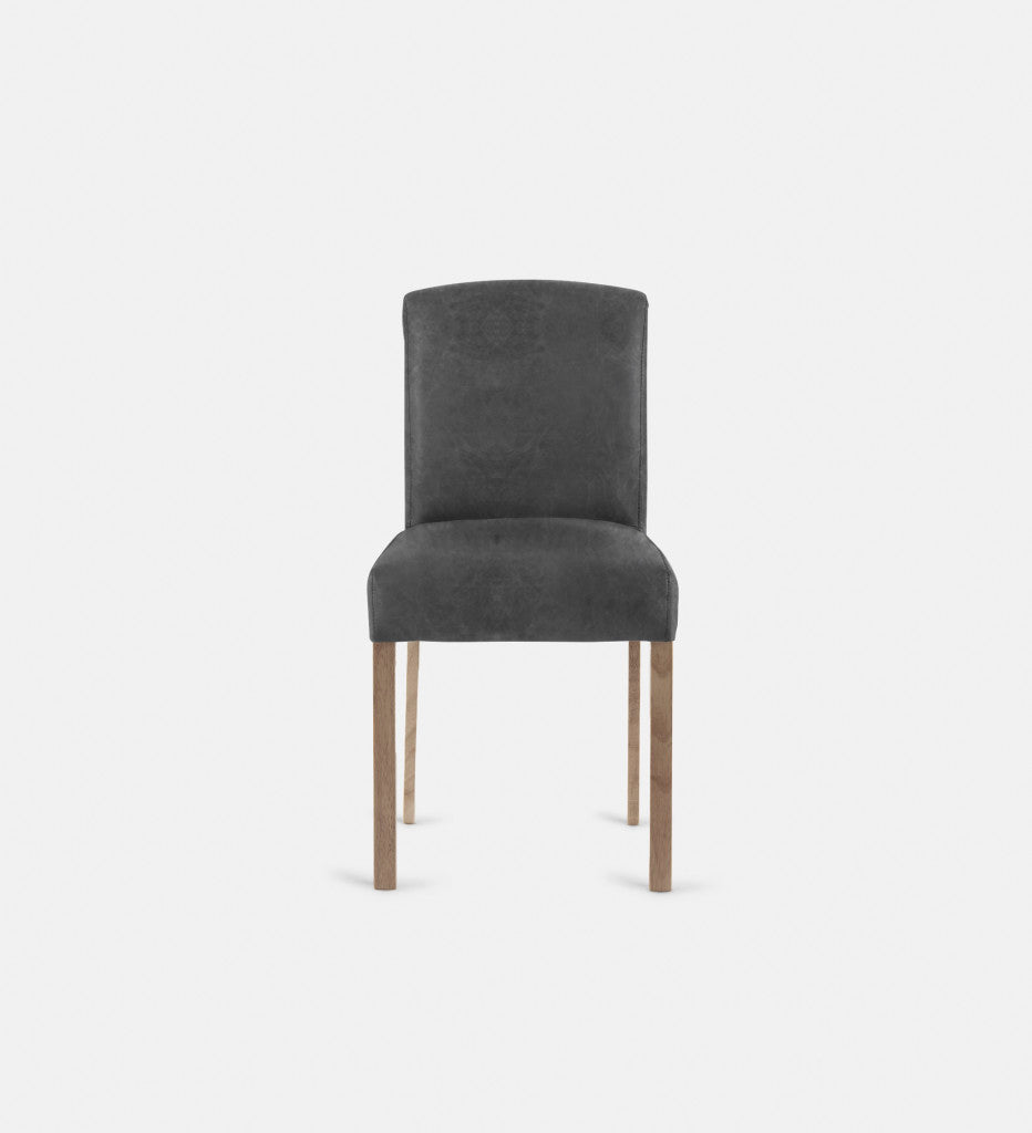 Samuel Leather Dining Chair Light Grey Leg (72489)