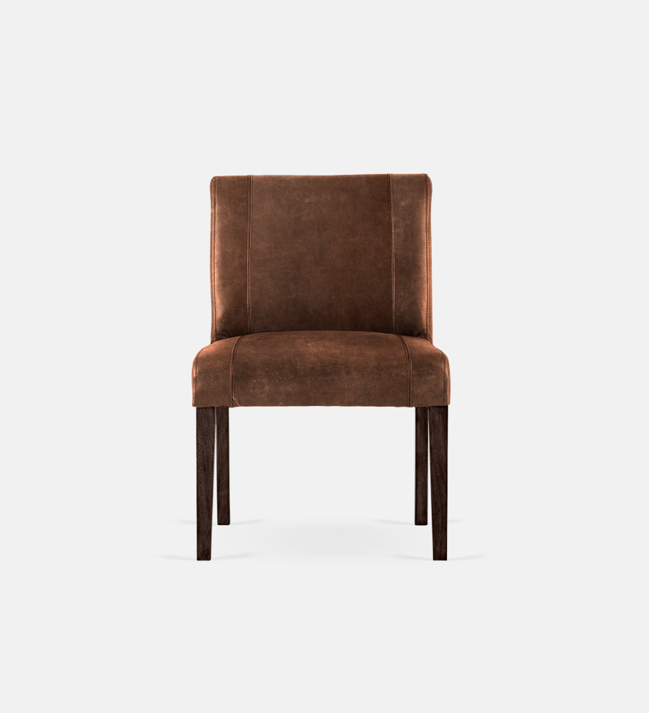 Bennet Leather Dining Brown Leg (35628)