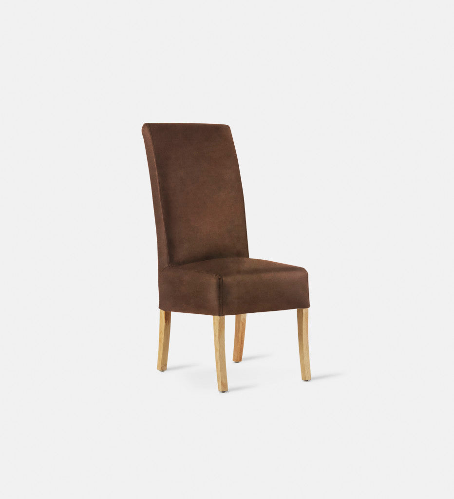 Kritsa Leather Dining Chair Natural Leg (73743)
