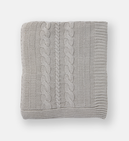Chunky Knit Throw in Brown